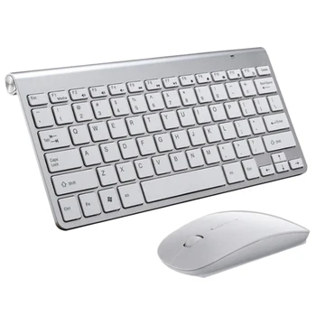 

2.4G Wireless Keyboard and Mouse Mini Multimedia Keyboard Mouse Combo Set for Notebook, Laptop, Mac Desktop, PC, Etc.