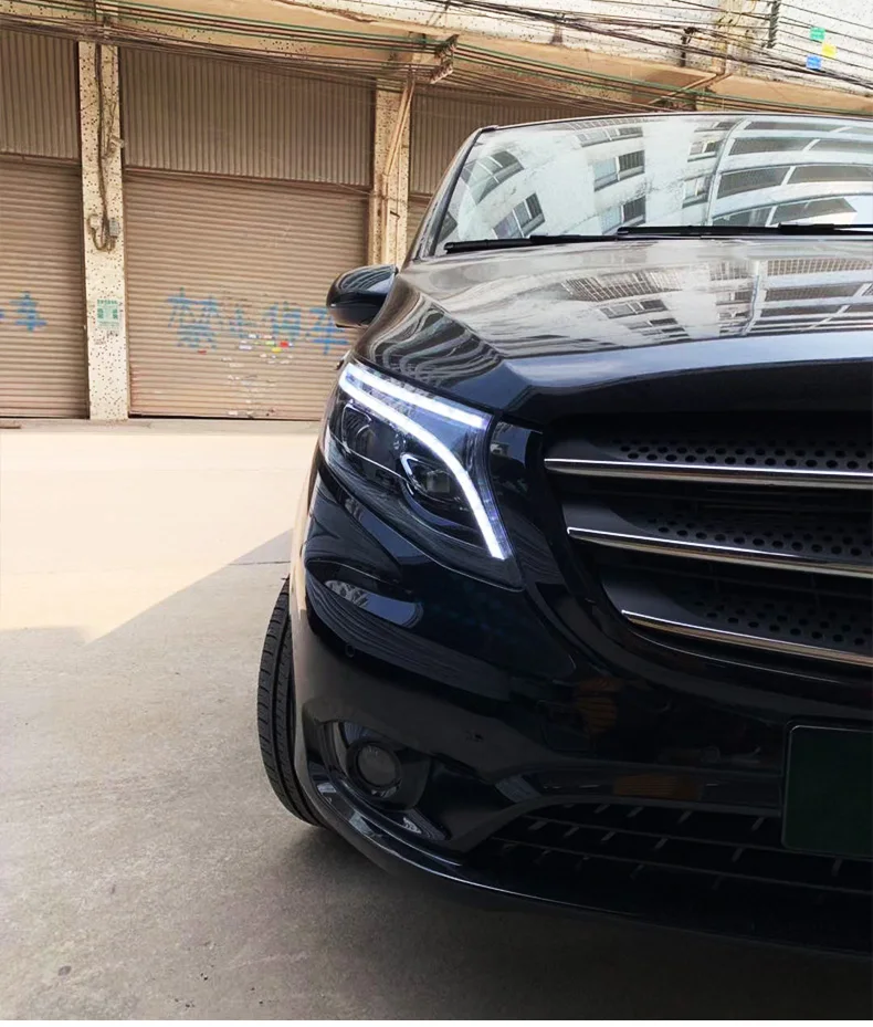 Doxa автомобильный Стайлинг для Benz V260 все светодиодный налобный фонарь- для Mercedes-Benz vito светодиодный налобный фонарь DRL Bi-светодиодный объектив