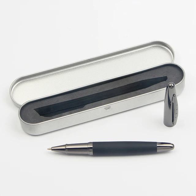 pen set Shichen A051 черная кожа хорошего качества металлическая ручка 0,7 и 1,0 мм запасная металлическая шариковая ручка для офиса или школы с использованием - Цвет: pen set