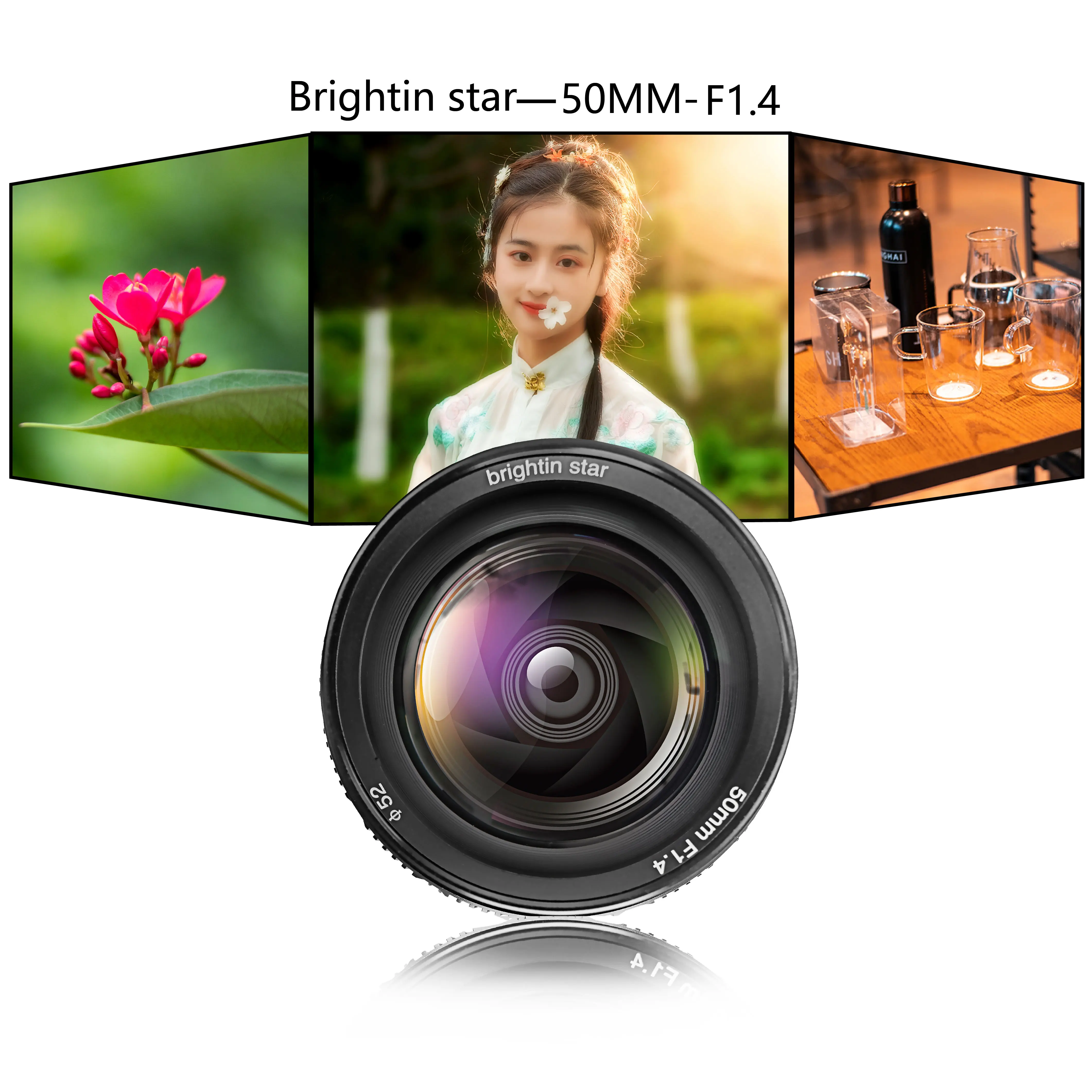 Фотообъектив brighin star 50 мм F1.4 с большой диафрагмой ручной фокус объектив