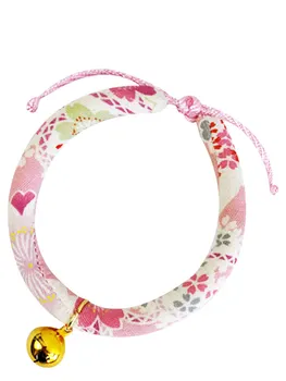 

Lovely Japanese Cat Collar Adjustable Necklace Breakaway Cat Collar with Bell Elastic Collier Pour Chat Pet Accessories YY50CC