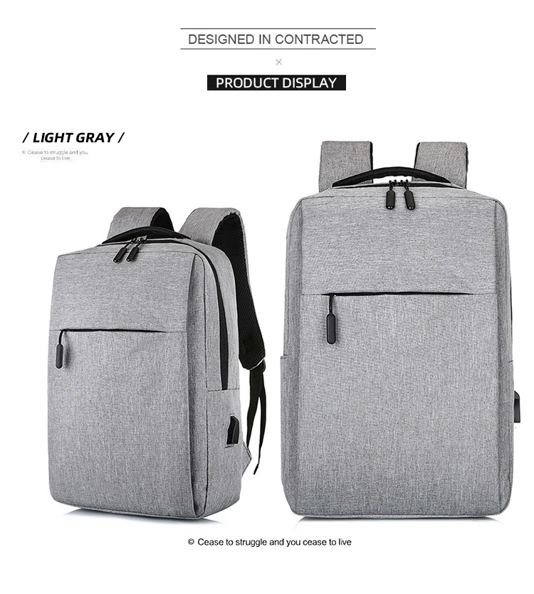 Xiaomi рюкзак мужской и женский досуг бизнес сумка для компьютера простая зарядка через USB сумка - Цвет: Серый