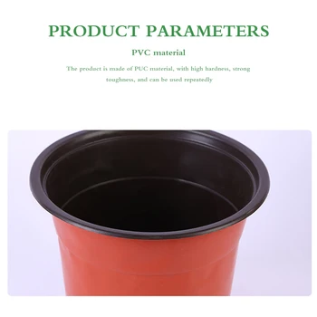 

50PCS Plant Flower Pots Plastic Starting Two-tone Universal Soft Flowers Nursery Seeds Storage Pots Container Garden Supplies