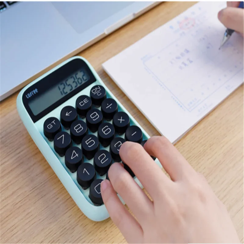 3 Colors Xiaomi Youpin Lofree Calculator Vintage Decompressed Detachable Keycap Intelligent Shutdown Student Office Calculation