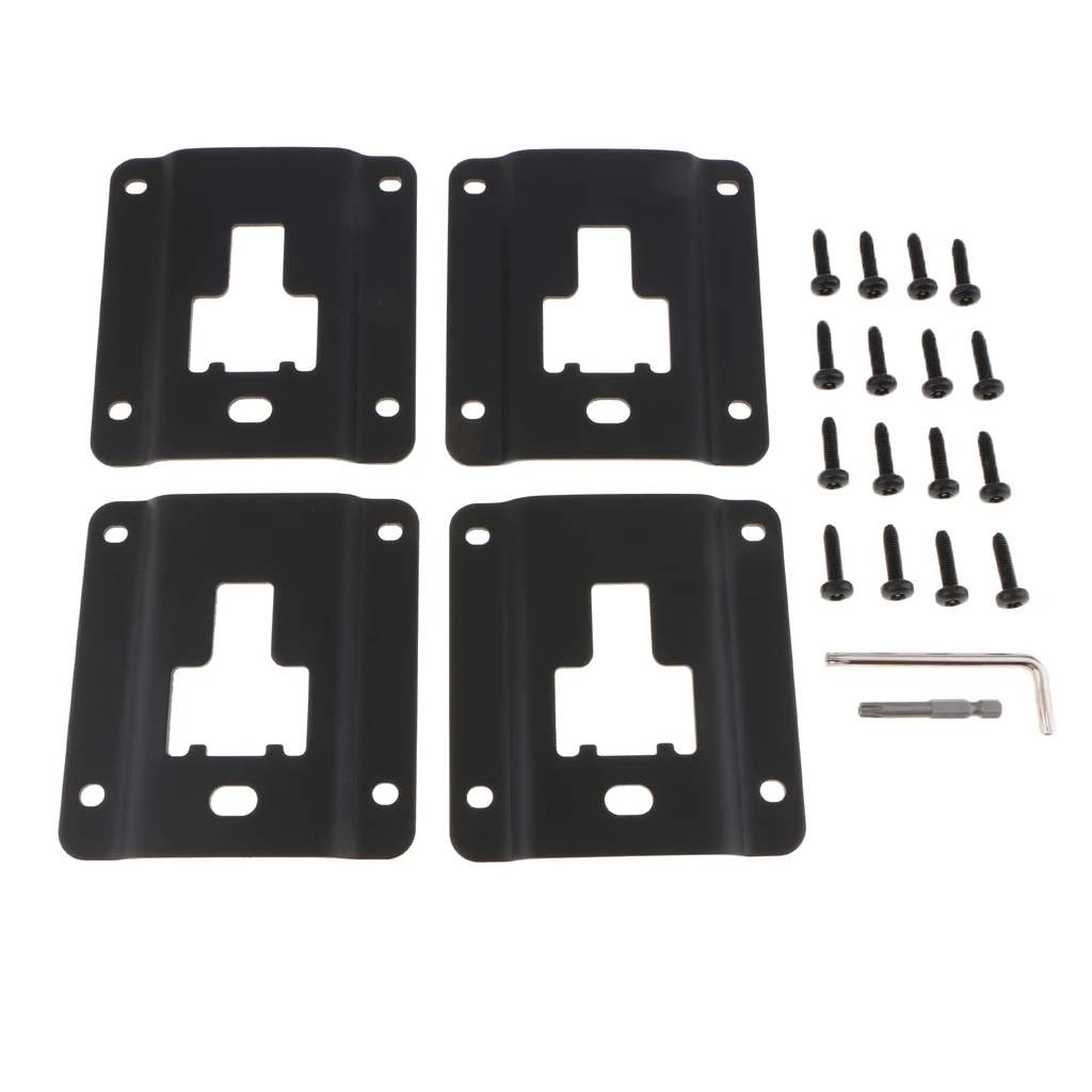 Truck Bed Load Hook Reinforcement Panel 4 Plates with Anti-Theft Screws