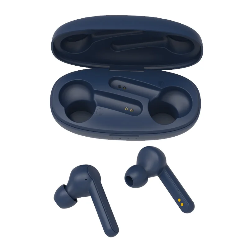 XY-7 TWS сенсорные беспроводные наушники с отпечатком пальца, Bluetooth наушники, спортивные наушники, игровая гарнитура с двойным микрофоном, аккумулятор 400 мАч - Цвет: Синий