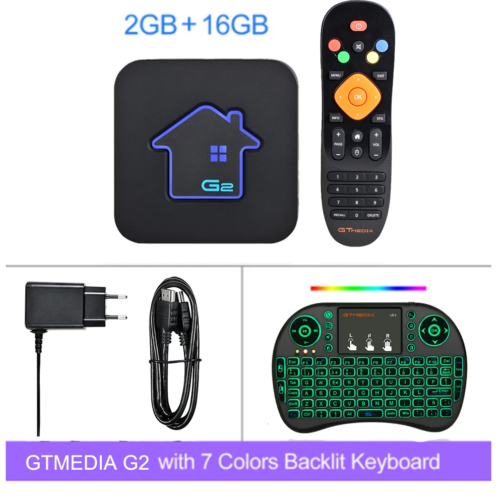 GTmedia G2 Android Smart tv Box Android 7,1 2 Гб 16 Гб медиаплеер Ultra 4K HD 2,4G Wifi Netflix Youtube с подсветкой i8 IP tv M3U