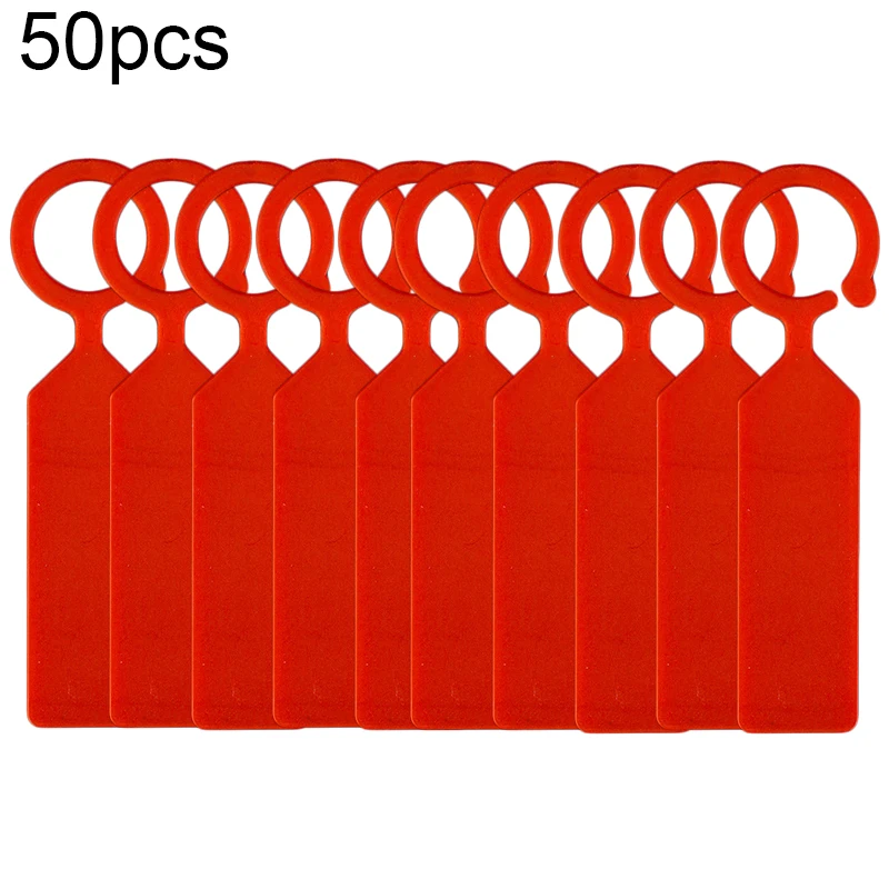 50PCS Plastic Plants Tags Nursery Garden Ring Label Pot Marker Stake Hanging Tags Greenhouse Bonsai Collar Tags