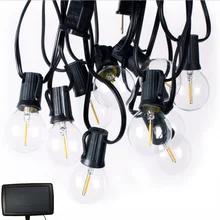 Солнечный свет огни с 10/25 прозрачный СВЕТОДИОДНЫЙ лампы Винтаж дворе патио для домашнего освещения Водонепроницаемый подвесные украшения