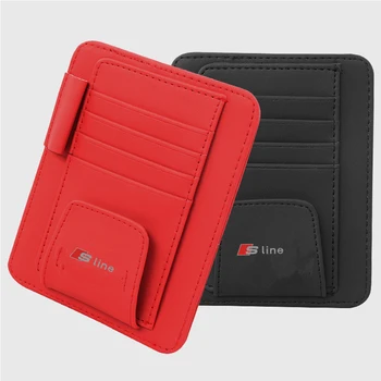 

1pcs Car Sunglasses Clip Car Storage Bag Multifunctional Sun Visor Business Card Storage Box For Audi a3 a4 a5 a6 s4 s5 s6 s7 c5