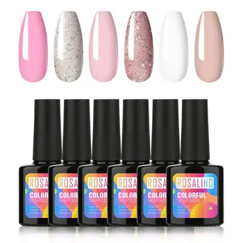 

2020 New 6pcs 10ml Soak Off UV Gel Polish Quick Building Nail Tips