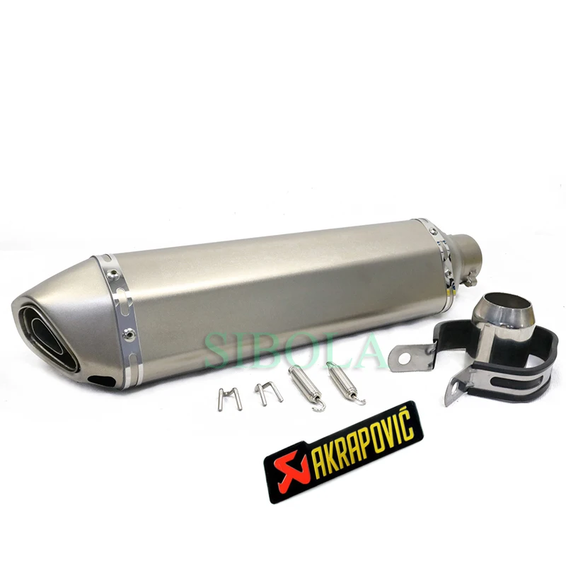38-51 мм Универсальный мотоцикл Выхлопная Akrapovic глушитель труба 470 мм длинная труба из нержавеющей стали для Honda R3 CBR250R Nmax155 Tmax
