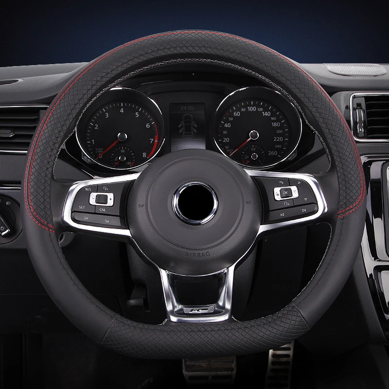 D образная искусственная кожа из микрофибры с тиснением для VW GOLF 7 2015 POLO JETTA Kia Sportage