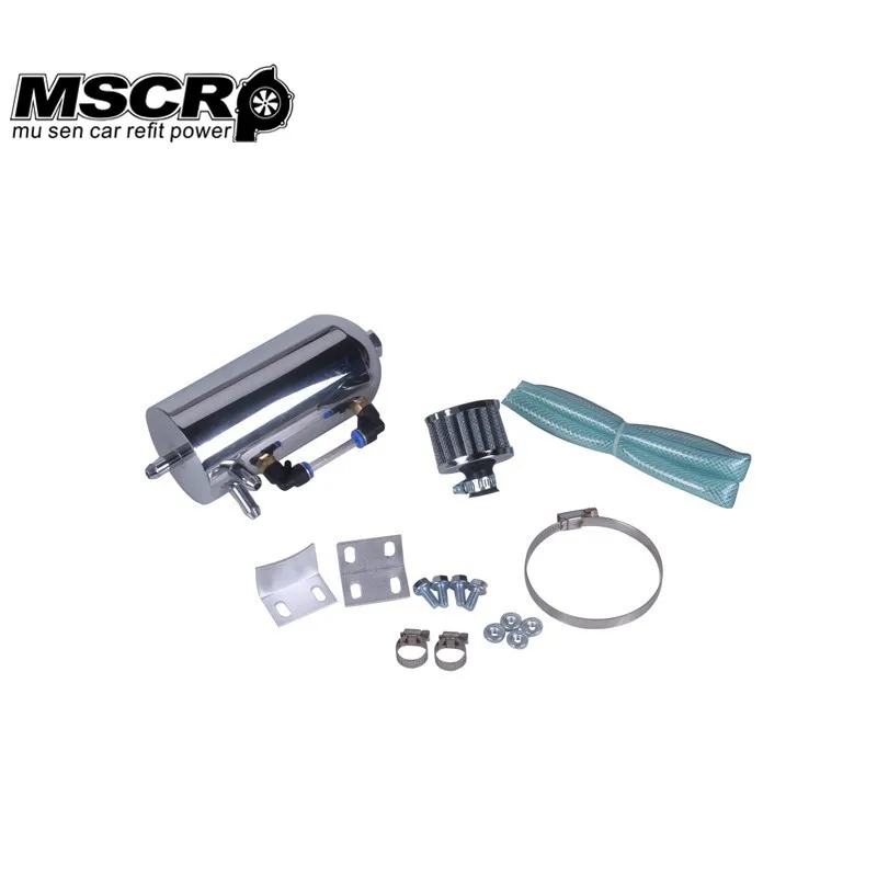 Universale Della Lega Lucido 0.5L Tank & Oil Catch Can Serbatoio Con Filtro Sfiato Per Honda Civic