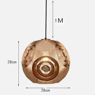 28cmx28cm Rose gold Постмодерн, подвесные светильники из нержавеющей стали, Скандинавская кухня, подвесной светильник, освещение для гостиной, отеля, ресторана, подвесной светильник - Цвет корпуса: 28cmx28cm Rose gold