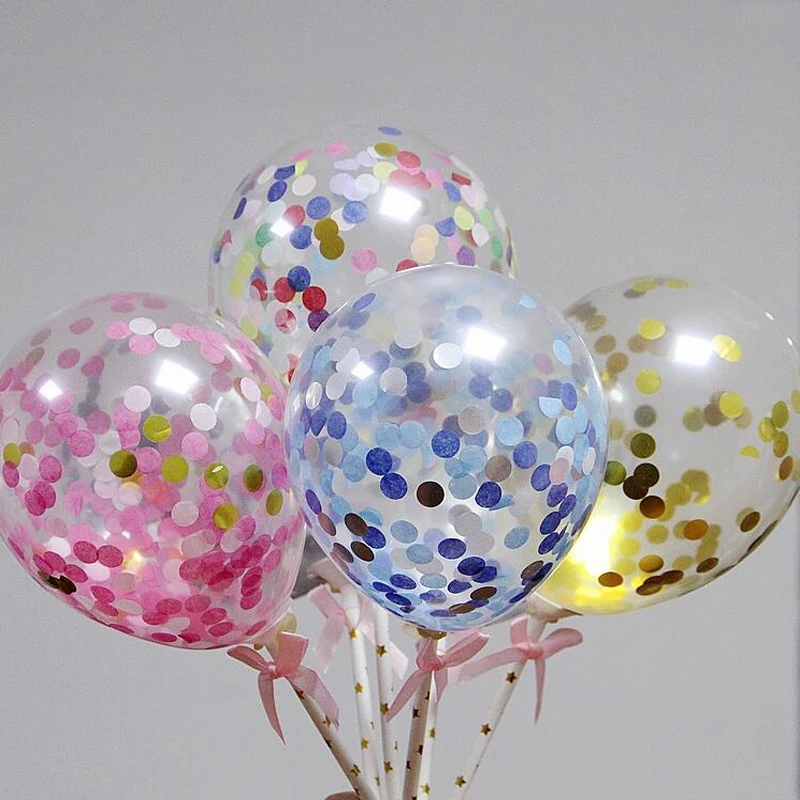 3 шт./компл. 5 дюймов сердце или круглый воздушный шар &quotКонфетти&quot украшение для