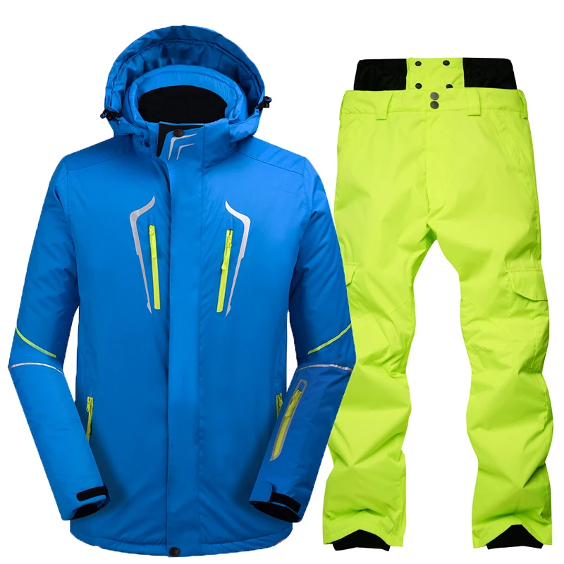 Высококачественные мужские лыжные куртки, лыжные штаны, зимние теплые ветрозащитные водонепроницаемые спортивные лыжные куртки для сноубординга - Цвет: Color 2