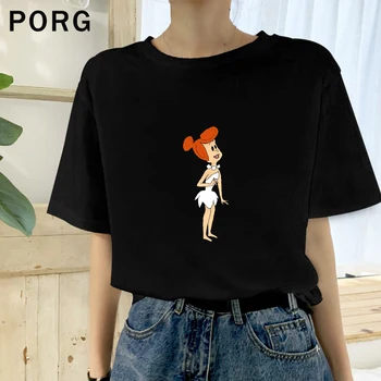 

Wilma Flintstones Fashion Graphic O-Neck Harajuku T Shirt For Women Cute Shirt Tumblr Clothing Men Tee Shirts S