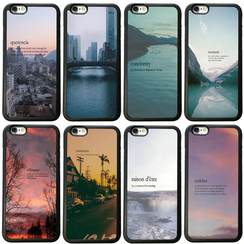 Cell Phone Cases Hard Plastic Cover for iphone 8 7 6 6S Plus X XR XS 11 Pro Max 5S 5 SE 4 4S Case City dictionary words quotes | Мобильные