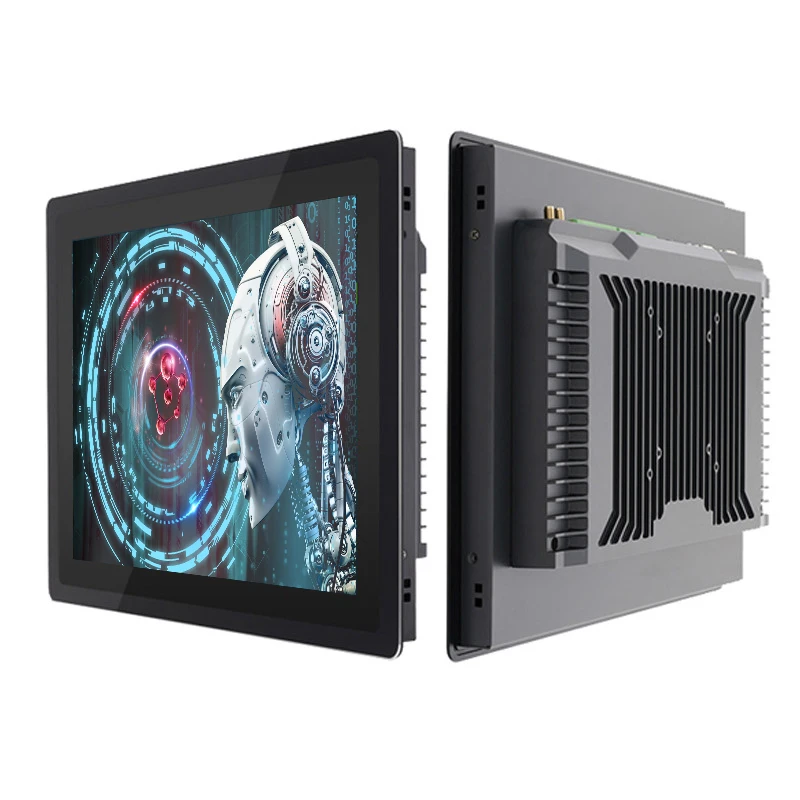 PCGLOBAL Dual LAN Industrial All In One Mini PC Computer Core i5 i7 Waterproof Dustproof Fanless Cooling Touchscreen Panel PC
