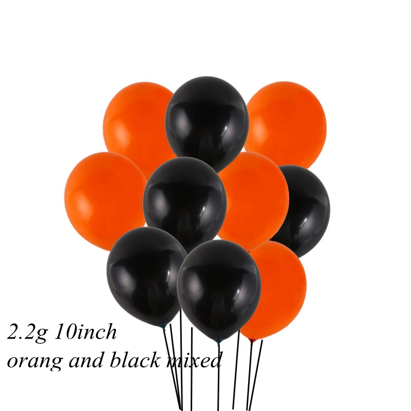 orange black mixed 30 шт 10 дюймов 3 цвета воздушные шары невесты латексные надувные шары для дома Свадебные украшения принадлежности для вечеринки-девичника - Цвет: orange black mixed