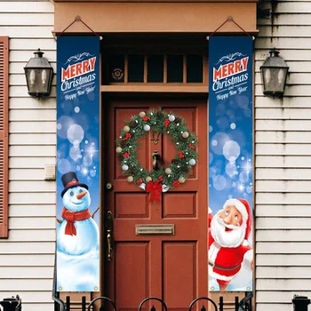 

Creative Door Curtain Hanging 1 Pair Wall Xmas Santa Couplet Ornaments