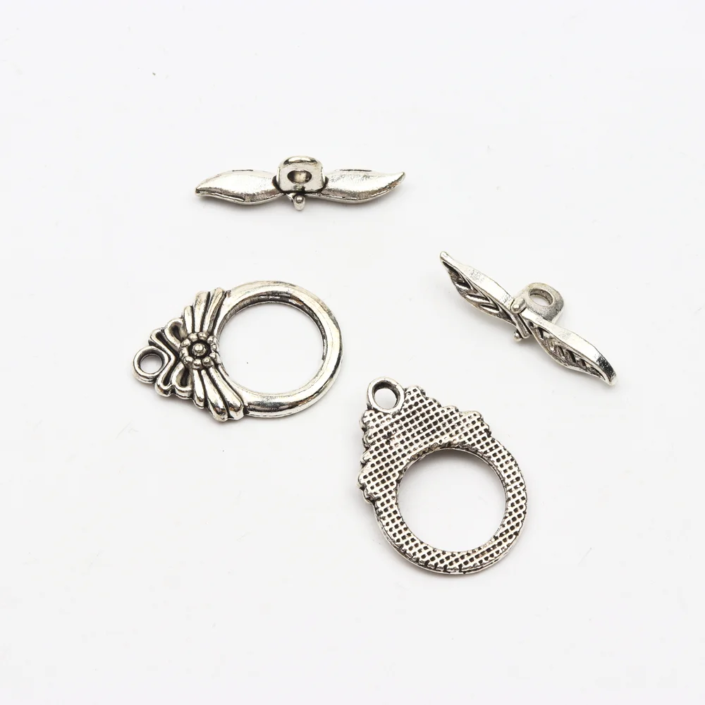 18 Arten gemischter Antik-Silber-Metallarmband-Verbindungs-Haken-OT-Verschlüsse für die Schmuckherstellung, DIY-Zubehör, Großhandelslieferung – Detail 1