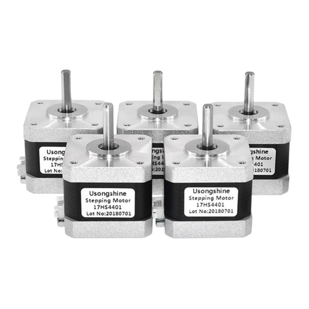 5Pcs Nema 17 Stepper Motor 1.5A 17HS4401 4-lead for 3D Printer CNC Engraver