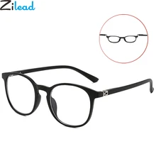 Zilead Anti Blue Light Fnished Myopia Glasses Classic Black Round Nearsighted Glasses Shortsight Glasses With-1.0to-4.0 Unisex