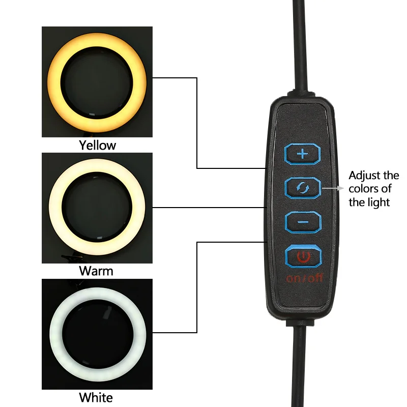 5X USB увеличительное стекло со светильник кой Гибкий Настольный зажим третья рука