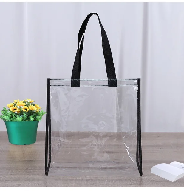 PVC Transparent Clear Bag, Summer Tote Pool Beach Bag Water-Resistant,  Shopping Market Bag Shoulder Bag Handbag Gift for Her - AliExpress