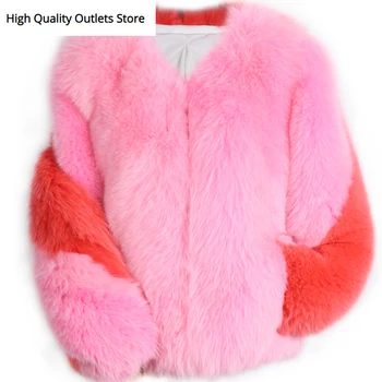 

Real fur jacket ladies natural fur jacket fox fur jacket