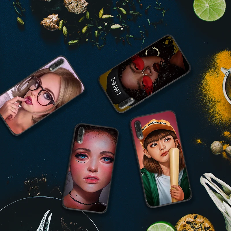 Для huawei Y6 Y7 2018 Y9 Prime 2019 Коврики 10 20 Pro Nova2 3 4 Lite Nova 2i 3i 5i крышка красивая девушка чехол