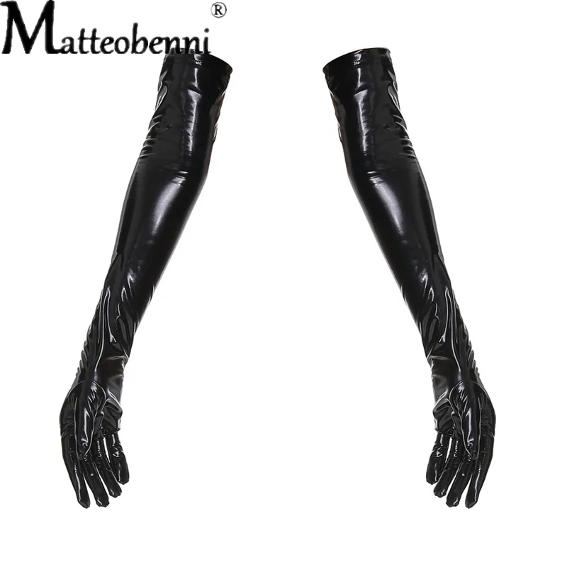 Women PU Gloves Elastic Long Faux Leather Gloves Clubwear Lingerie Costumes cycling gloves sports gloves