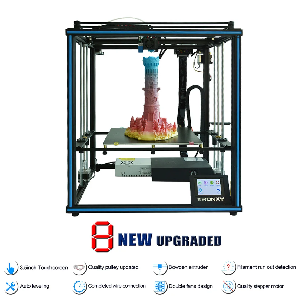 Набор 3D принтеров Tronxy X5SA 400 DIY с двойной осью Z большой размер печати 400*400*400 мм