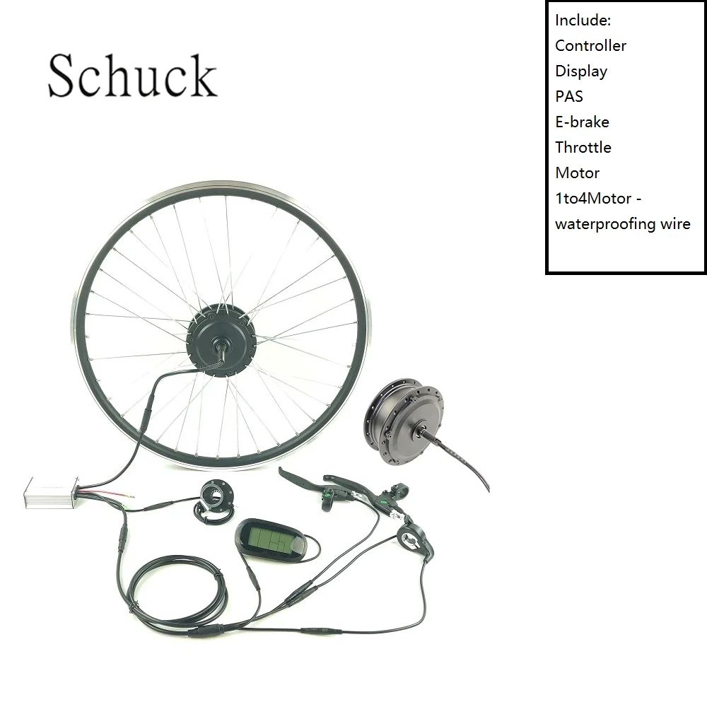 #Special Offers schuck48V500WLCD6 DISPLAY Electric Bike Kit Front Wheel 16to28inch 700c Electric Kit For Bicycle Wheelbow Cycling Set DIY Part