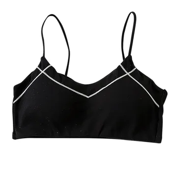

Women Underwear Bras Seamless Anti-sagging Backless Korean Style Chic Contrast Color Candy Color Breathable Strap Tube Top