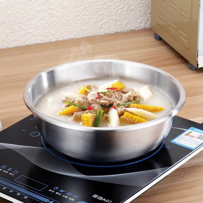 Stainless Steel Mixing Bowl Set Lids  304 Stainless Steel Salad Bowls Set  - 18-32cm - Aliexpress