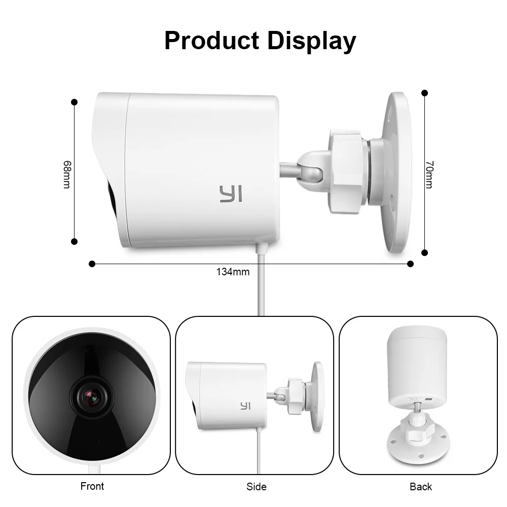 Уличная камера YI беспроводная наблюдения IP 65 водостойкая ночного видения
