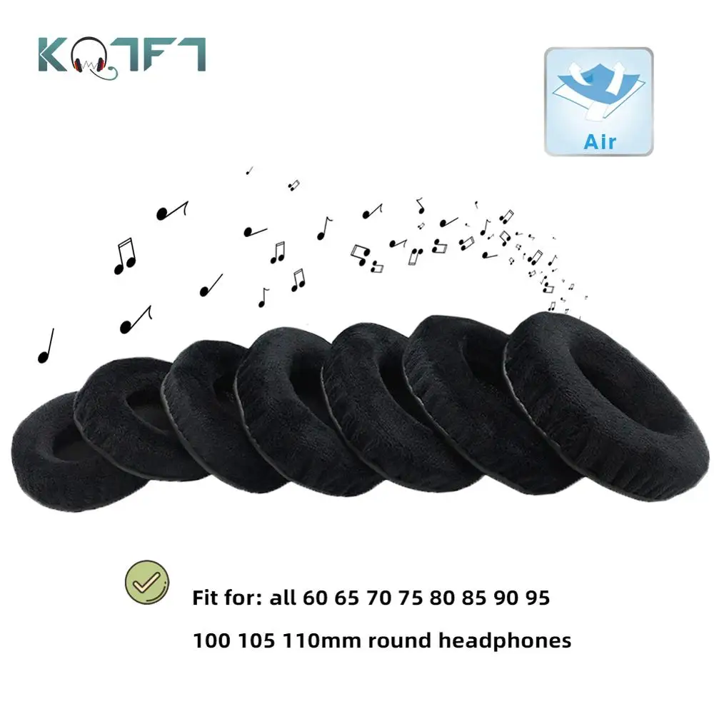 Kqtft Cuscinetti Auricolari Di Ricambio In Velluto Nero Di Tutte Le Dimensioni Per Sennheiser Akg Hifiman Ath Philips Fostex Sony Beyerdynamic Parts P