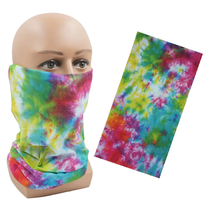 mens scarf for summer Outdoor Travel Hair Headband Stripe Rainbow Color Breathable Face Bandana Mask Sun Protection Letter Flower Cycling Head Scarf man scarf Scarves