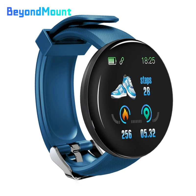 

D18 Bluetooth Smart Watch Men Women Blood Pressure Smartwatch Sport Tracker Pedometer Round Smartwatches For Android IOS