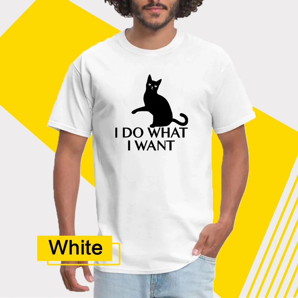 Мужская футболка с круглым вырезом летняя коротким рукавом и надписью I Do What Want