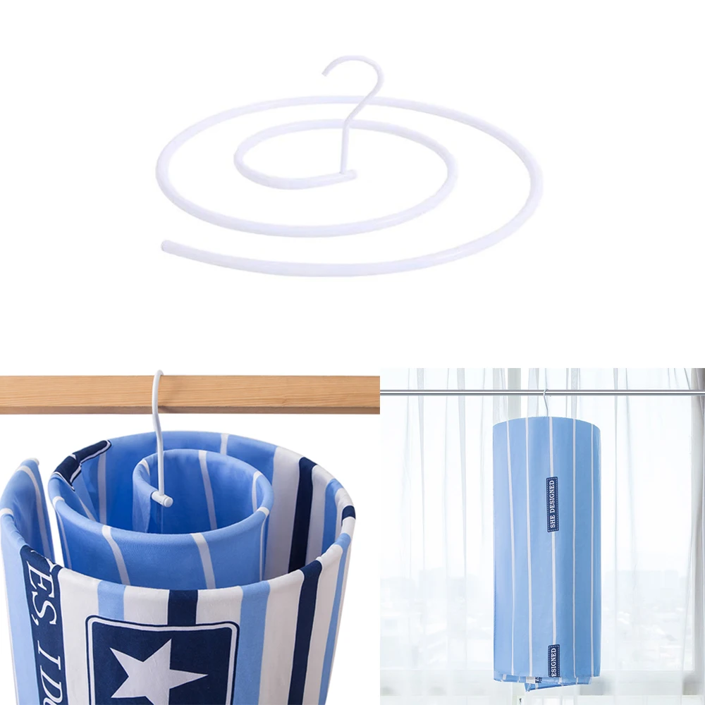 

New Spiral Shaped Clothes Coat Hanger Organizer Rotating Quilt Storage Rack Drying Rack Quilt Blanket Rack Good for Outside