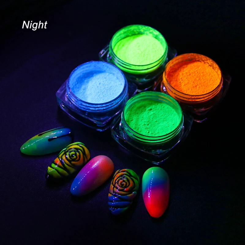 1 Box Neon Pigment Powder Nail Fluorescence Gradient Glitter Summer Shinny  Dust Ombre DIY Nail Art Decor Manicure CHYE01-13-1 - Price history & Review, AliExpress Seller - Full Beauty Official Store