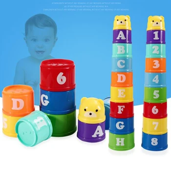 

Stacking Cups Tower Game Number Educational Toy Baby Kids Toy Basic Learning Toddler Infant Child Cognitive Development Toys