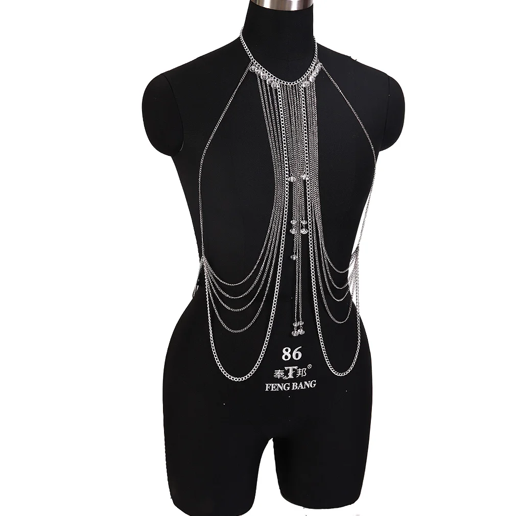Elegance Gold Necklace Multilayer Adjust Body Chain Meatl Cage Waist Top Bikini Summer Jewelry Sexy Women Harness Steampunk