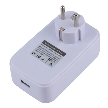 

100V-240V 2.4G Wireless WIFI Phone Remote Control Smart Power Plug Timer Socket Switch White Home Appliance EU Plug