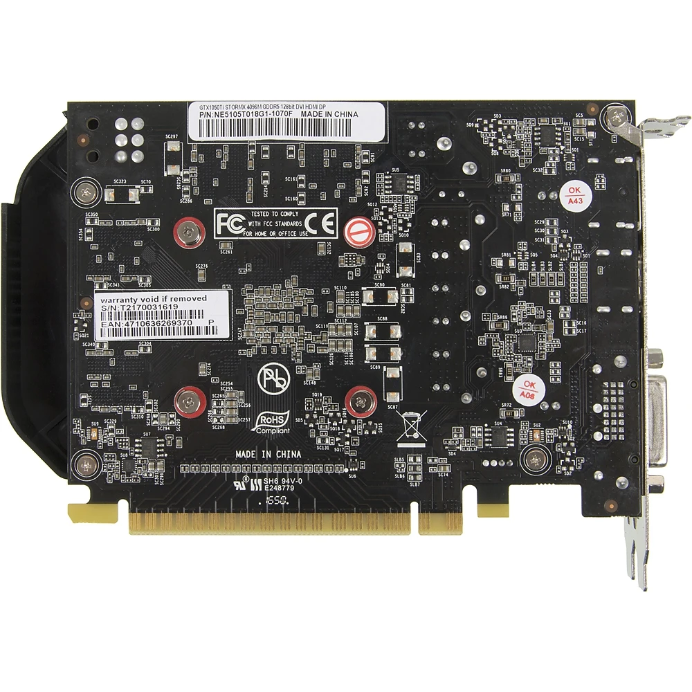 426153 Видеокарта PALIT nVidia GeForce GTX 1050TI, PA-GTX1050Ti StormX 4G