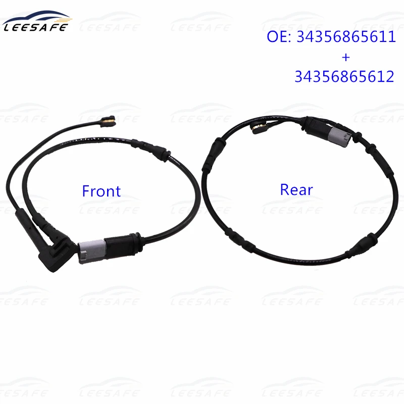 Front + Rear Brake Pad Wear Sensor for BMW MINI F54 F55 F56 Cooper OE 34356865611 + 34356865612 Brake Induction Wire Replacement electric brake controller